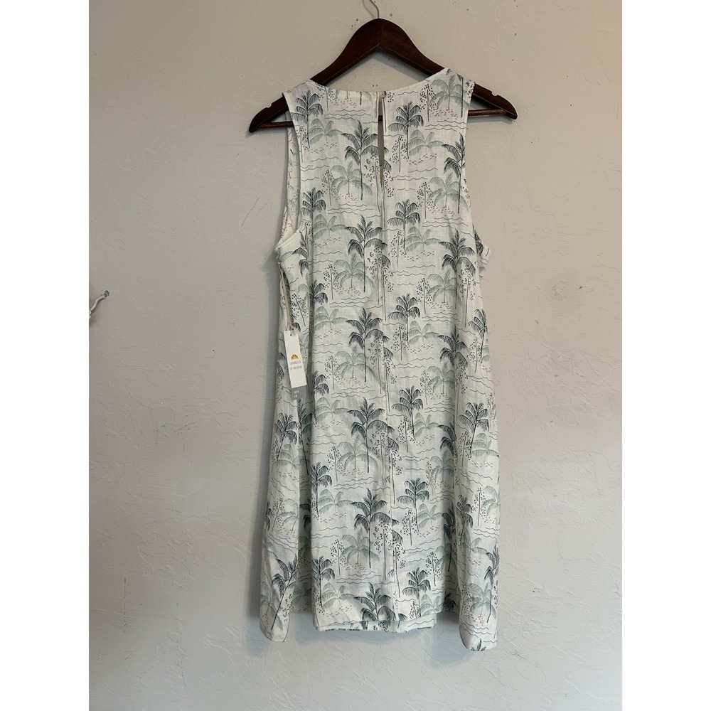 C&C California Linen Bali Palm Trapeze Tank Dress M NWT Resort Tropical Beach - Picture 9 of 10